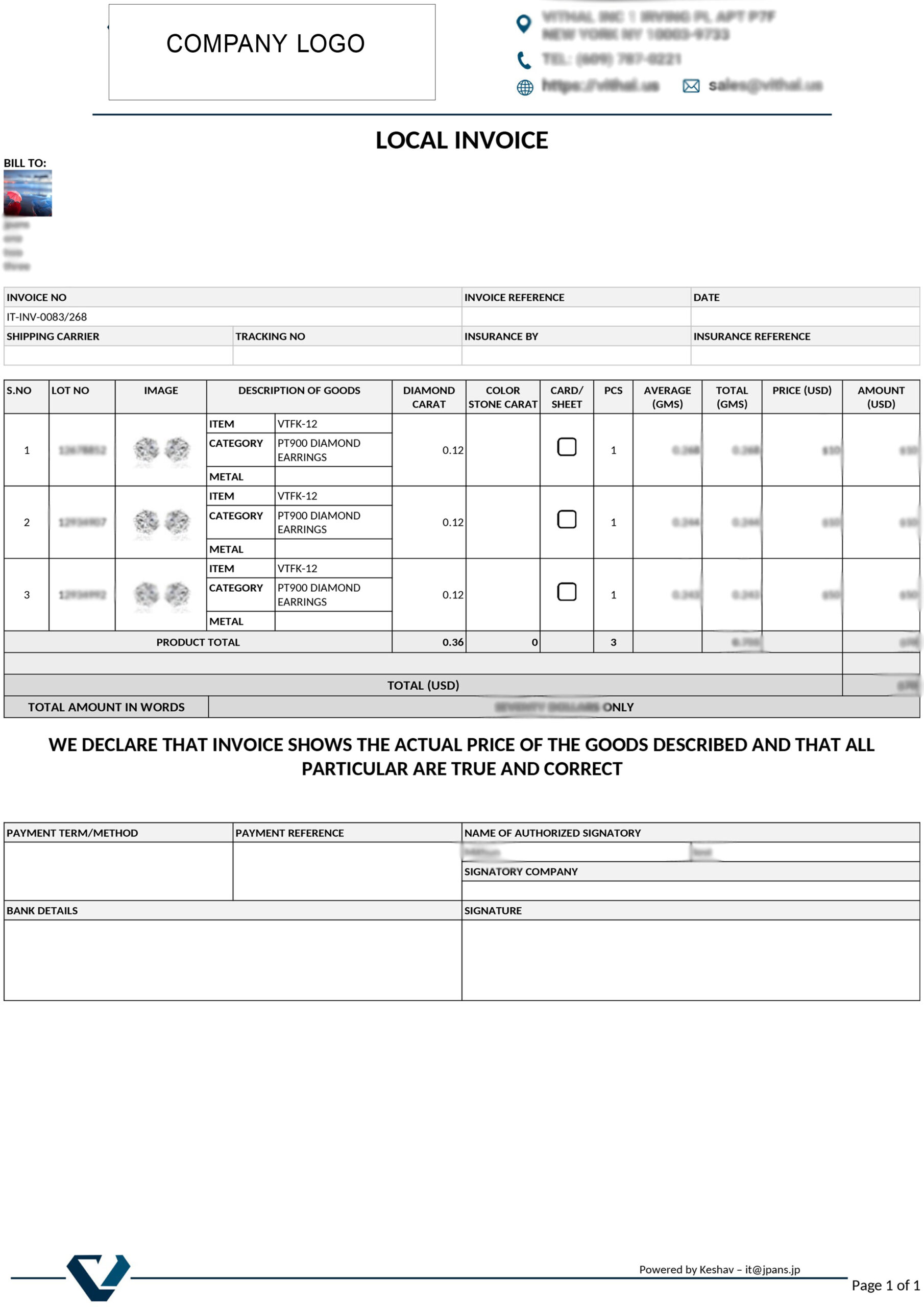 Local Invoice